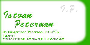 istvan peterman business card